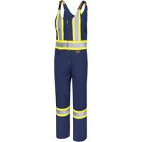 6615T Safety Coveralls, Poly-Cotton, 48 (Tall), Navy Blue TGS INDUSTRIEL