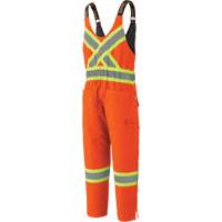 5538 High Visibility Quilted Duck Overalls, Cotton, X-Large, High Visibility Orange TGS INDUSTRIEL