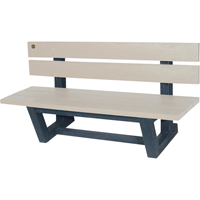 Bancs de parc d'ext&eacute;rieur, Plastique recycl&eacute;, 60" lo x 22-13/16" la x 29-13/16" h, Sable TGS INDUSTRIEL