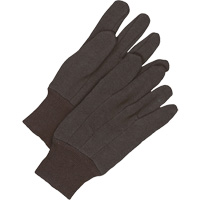 Classic Jersey Gloves, One Size, Brown, Unlined, Knit Wrist TGS INDUSTRIEL