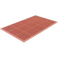 Tapis de s&eacute;rie Competitor, &agrave; fentes, 3' x 5' x 7/8", Orange, Caoutchouc naturel TGS INDUSTRIEL