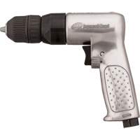 Reversible Air Drill, 4 CFM, 1/4" NPTF, 93 dBA, 3/8" Chuck, Keyless TGS INDUSTRIEL