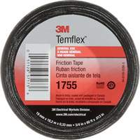 Temflex Cotton Friction Tape 1755, 19 mm (3/4") x 18.28 m (60'), Black TGS INDUSTRIEL