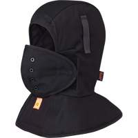 565A Flame Resistant Quilted Long Neck Hardhat Liner, Black, Cotton TGS INDUSTRIEL
