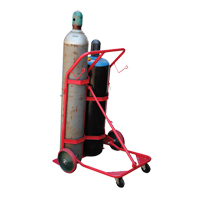 Cylinder Cart, Mold-on Rubber Wheels, 25-1/2"W x 7"L Base, 350 lbs. TGS INDUSTRIEL