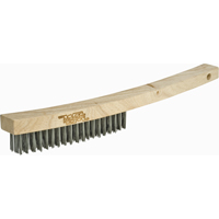 Long Handle Industrial-Duty Scratch Brush, Stainless Steel, 4 x 19 Wire Rows, 10-1/4" Long TGS INDUSTRIEL
