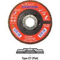 Ovation Flap Disc, 5" x 5/8"-11, Type 27, 36 Grit, Zirconium TGS INDUSTRIEL