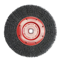 Brosses &eacute;conomiques &agrave; fils cr&ecirc;p&eacute;s - Face &eacute;troite, 6" dia., Fils 0.014, Arbre 2" TGS INDUSTRIEL