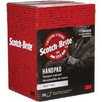 Tampons manuels Scotch-Brite 7447, Oxyde d'aluminium, 9" x 6", Grain Tr&egrave;s fin TGS INDUSTRIEL