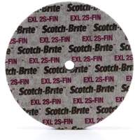 Meule unitaris&eacute;e EXL Scotch-Brite, 6" x 1/4", Arbre de 1/4", Grain de Fin, Carbure de silicium TGS INDUSTRIEL