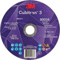 Meule &agrave; tronçonner Cubitron 3, 6" x 0,045", Type T27, C&eacute;ramique, 10 200 Tr/min TGS INDUSTRIEL