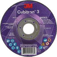 Cubitron 3 meule a moyeu d&eacute;port&eacute;, 4-1/2" x 1/4", Arbre 7/8", C&eacute;ramique, Type T27 TGS INDUSTRIEL
