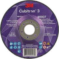 Meule a moyeu d&eacute;port&eacute; Cubitron 3, 5" x 1/4", Arbre 7/8", C&eacute;ramique, Type T27 TGS INDUSTRIEL