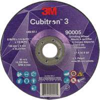 Meule a moyeu d&eacute;port&eacute; Cubitron 3, 6" x 1/4", Arbre 7/8", C&eacute;ramique, Type T27 TGS INDUSTRIEL