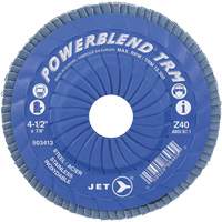 Powerblend TRM Trimmable Flap Disc, 4-1/2" x 7/8", Type 29, Z40 Grit, Zirconium TGS INDUSTRIEL