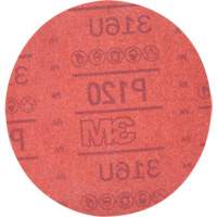 Disque abrasif rouge 01224 Hookit, 316U, dia 6", Grain P120, Oxyde d'aluminium, A TGS INDUSTRIEL