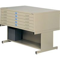 Steel Plan Files, 5 Drawers, 40-3/8" W x 29-3/8" D x 16-1/2" H TGS INDUSTRIEL