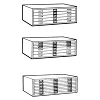 Steel Plan Files, 5 Drawers, 40-3/8" W x 29-3/8" D x 16-1/2" H TGS INDUSTRIEL
