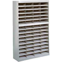 Casiers pour documentation &agrave; service intensif, Stationnaire, 60 fentes, Acier, 37-1/2" la x 12-3/4" p x 60" h TGS INDUSTRIEL
