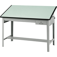Precision Drafting Table Base, 56-3/8" W x Grey TGS INDUSTRIEL