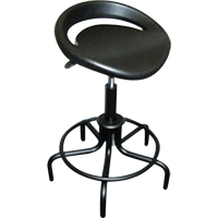 Tabouret surdimensionn&eacute; de s&eacute;rie 6000, Stationnaire, Ajustable, , Polyur&eacute;thane Si&egrave;ge, Noir TGS INDUSTRIEL