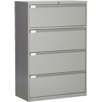 Classeur lat&eacute;ral, Acier, 4 tiroirs, 36" la x 18" p x 53-3/8" h, Gris TGS INDUSTRIEL