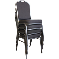 Chaises empilables, Tissu, Hauteur 37", Capacit&eacute; 275 lb, Noir TGS INDUSTRIEL