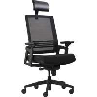 Chaises de bureau A-37 Activ, Mailles, Noir, Capacit&eacute; 275 lb TGS INDUSTRIEL