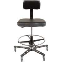 Chaise ergonomique industrielle TF160, Mobile, Ajustable Hauteur, Capacit&eacute; 300 lb TGS INDUSTRIEL