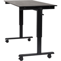 Bureau ajustable pour travail assis et debout, , 48-1/2" h x 59" la x 29-1/2" p, Noir TGS INDUSTRIEL