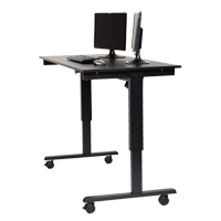 Bureau ajustable pour travail debout, , 45-1/4" h x 29-1/2" p, Noir TGS INDUSTRIEL