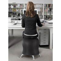 Zenergy Ball Chair, Vinyl, Black, 250 lbs. Capacity TGS INDUSTRIEL