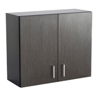 Modular Wall Cabinet, 30" H x 36" W x 15" D, 1 Shelves, Melamine, Asian Night/Black TGS INDUSTRIEL
