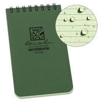 Carnet de notes de poche &agrave; spirale, Couverture souple, Vert, 100 Pages, 3" , 5"  TGS INDUSTRIEL