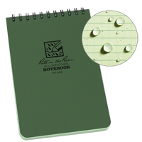 Carnet de notes de poche &agrave; spirale, Couverture souple, Vert, 100 Pages, 4" , 6"  TGS INDUSTRIEL