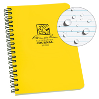 Carnet de notes de poche &agrave; spirale lat&eacute;rale, Couverture souple, Jaune, 64 Pages, 4-5/8" , 7"  TGS INDUSTRIEL