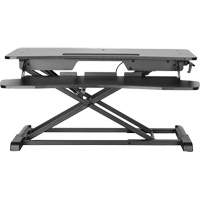 Goya Sit-Stand Workstation, Desktop Unit, 22" H x 31-1/2" W x 24" D, Black TGS INDUSTRIEL
