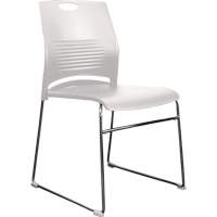 Chaises empilables s&eacute;rie Activ, Plastique, Hauteur 23", Capacit&eacute; 275 lb, Blanc TGS INDUSTRIEL