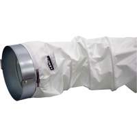 White 12" x 12' Distribution Ducting Kit, Adapter & Clamp TGS INDUSTRIEL