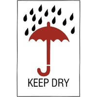 &eacute;tiquettes pour traitement sp&eacute;cial Keep Dry, 6" lo x 4" la, Rouge/blanc TGS INDUSTRIEL