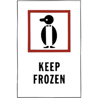 &eacute;tiquettes pour traitement sp&eacute;cial Keep Frozen, 6" lo x 4" la, Rouge/blanc TGS INDUSTRIEL