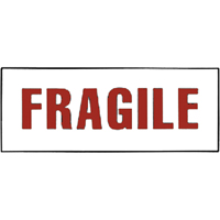 &eacute;tiquettes pour traitement sp&eacute;cial Fragile, 6" lo x 2" la, Rouge/blanc TGS INDUSTRIEL
