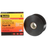 Scotch&reg; Vinyl Electrical Tape Super 88, 38 mm (1-1/2") x 33 m (108'), Black, 8.5 mils TGS INDUSTRIEL