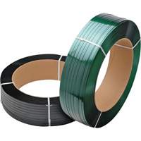 Strapping, Polyester, 1/2" W x 9000' L, Green, Machine Grade TGS INDUSTRIEL