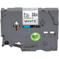 Cartouche de ruban flexible Tze, 9 mm x 26'/8 m, Noir sur blanc TGS INDUSTRIEL