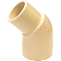 Flowguard Gold 45° Street Elbow Fitting, Spigot x Hub, CPVC, 1/2" TGS INDUSTRIEL