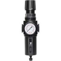 Manual Drain Filter/Regulator with Standard Bowl Modulair 300, 1/4" NPT, 150 PSI, 5.1 fl. oz. Capacity TGS INDUSTRIEL
