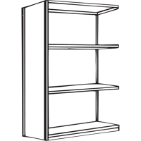 &eacute;l&eacute;ment de rayonnage Interlok, Acier, Sans boulons, Capacit&eacute; 800 lb, 36" la x 88" h x 24" p TGS INDUSTRIEL