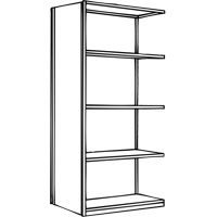 Interlok Shelving Unit, Steel, Boltless, 800 lbs. Capacity, 36" W x 100" H x 24" D TGS INDUSTRIEL