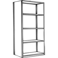Interlok Shelving Unit, Steel, Boltless, 800 lbs. Capacity, 36" W x 100" H x 24" D TGS INDUSTRIEL